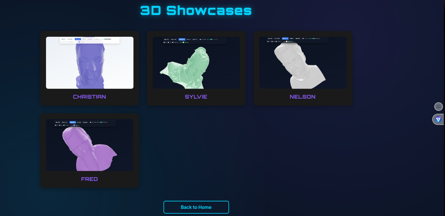 3D Model Showcase - Interactive 3D viewer