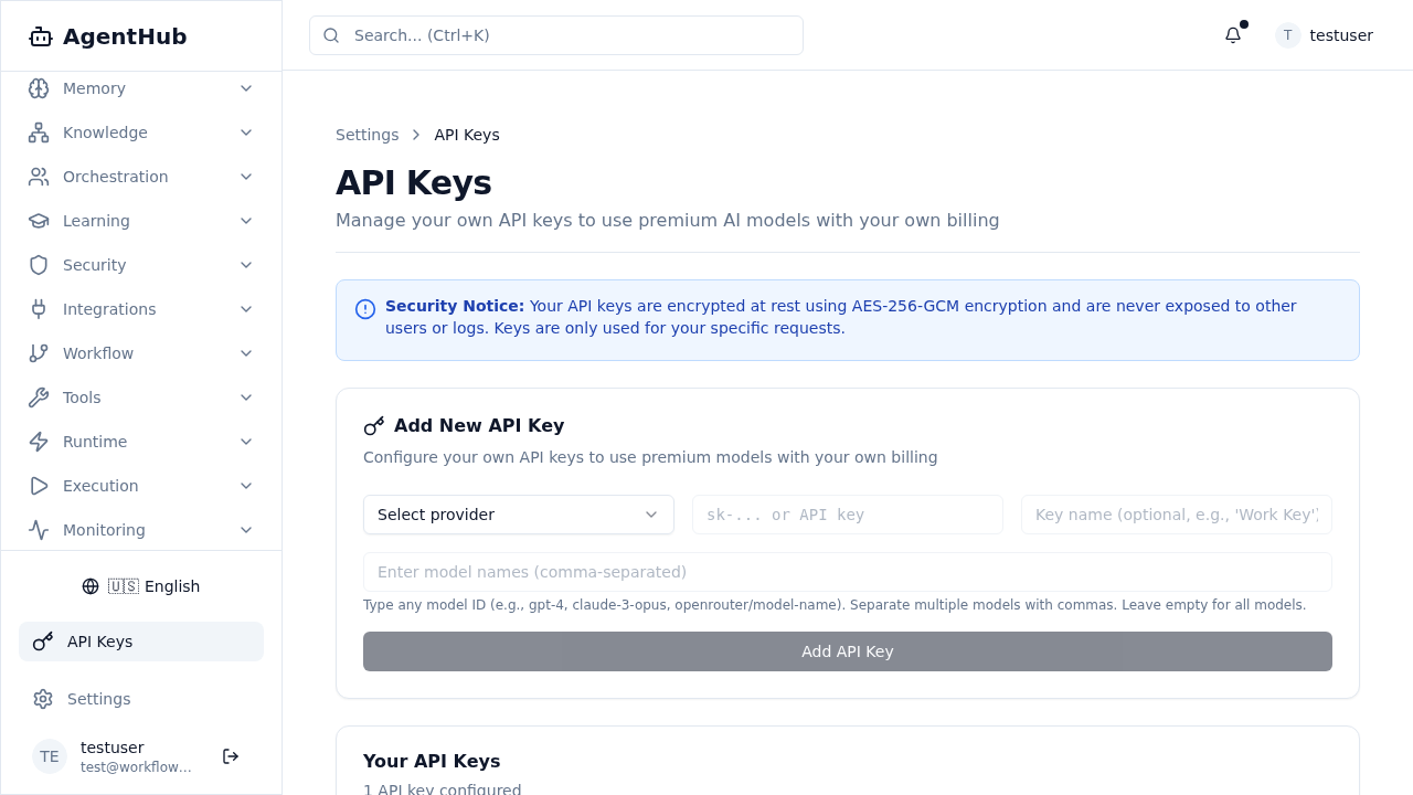 API Keys Management